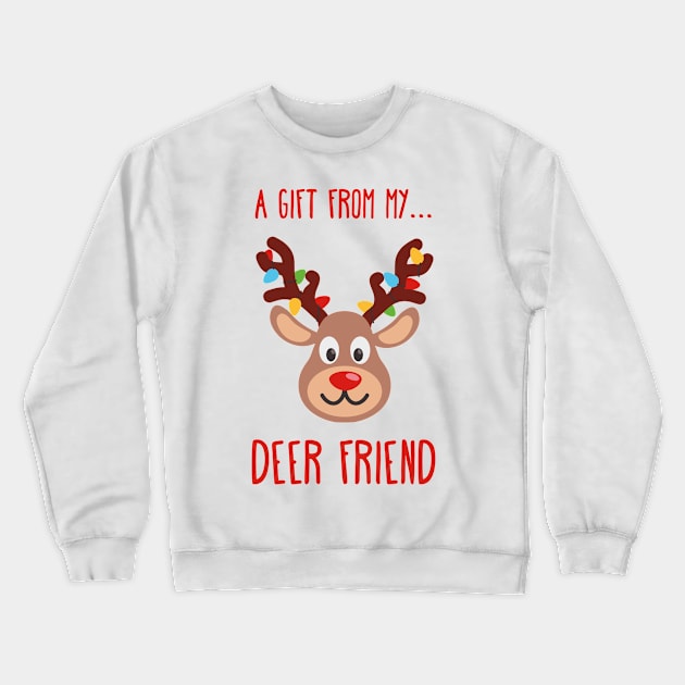 Funny Christmas Reindeer | Best Friend Gift Ideas Crewneck Sweatshirt by Fluffy-Vectors